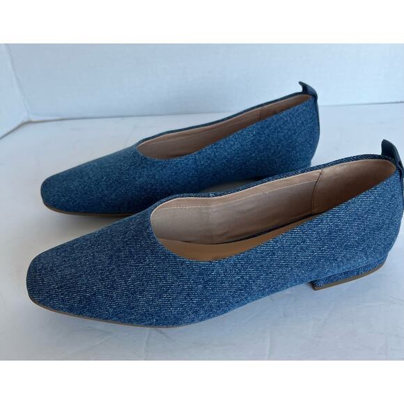 Franco Sarto Shoes - NEW Franco Sarto Vana Blue Denim Round Toe Ballet Flat Slip On Shoes Size 8.5M
